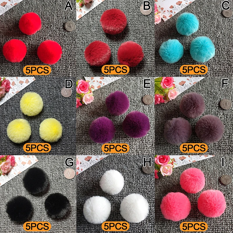 5 см шарики из искусственного меха - Фотография_6