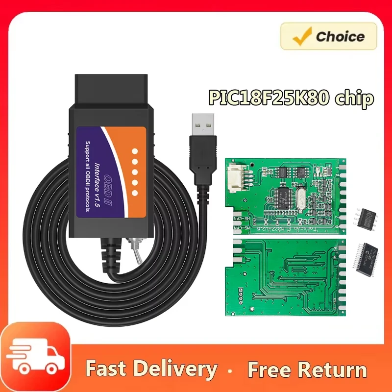 Forscan elm 327 obd2 диагностический сканер usb v1