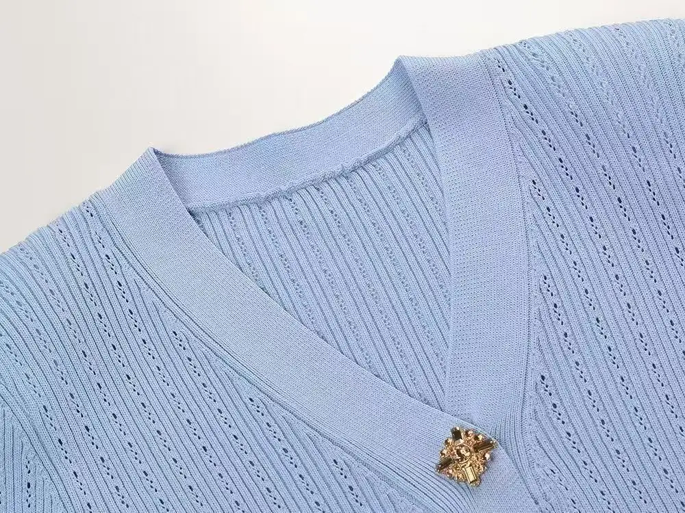 Элегантный женский вязаный комплект - Фотография_3