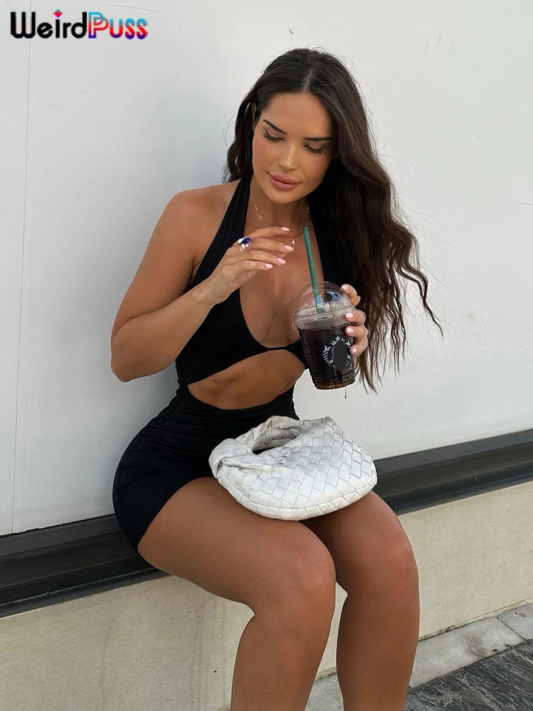 Необычный сексуальный женский комбинезон с открытой спиной - Фотография_5