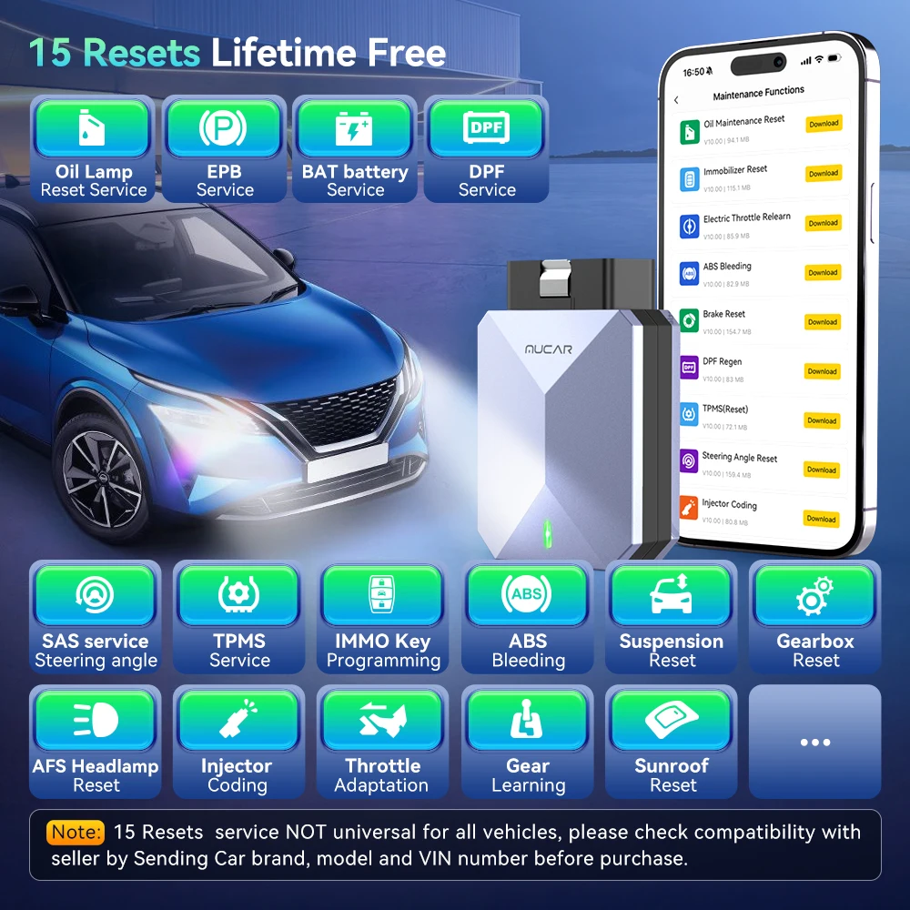 Mucar bt200 max can fd obd2 сканер - Фотография_3