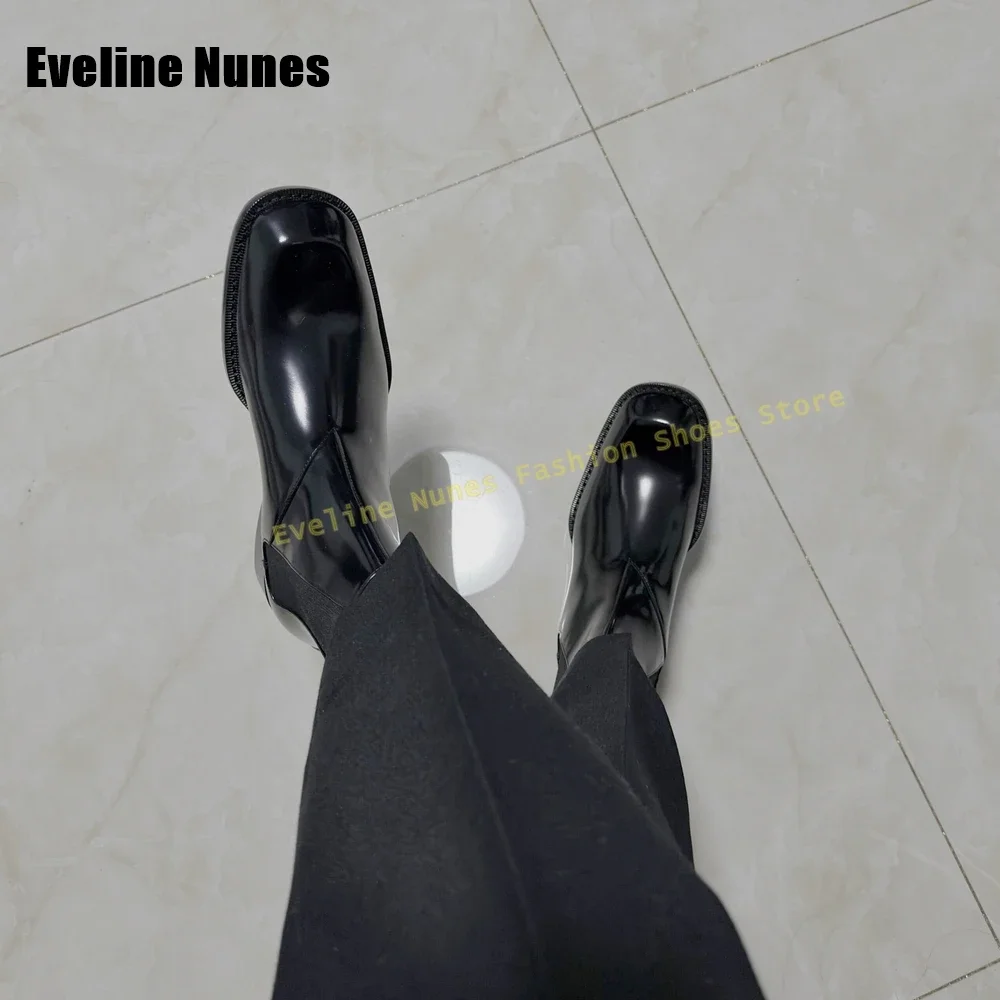 Ботинки челси с квадратным носком в стиле ретро - Фотография_3