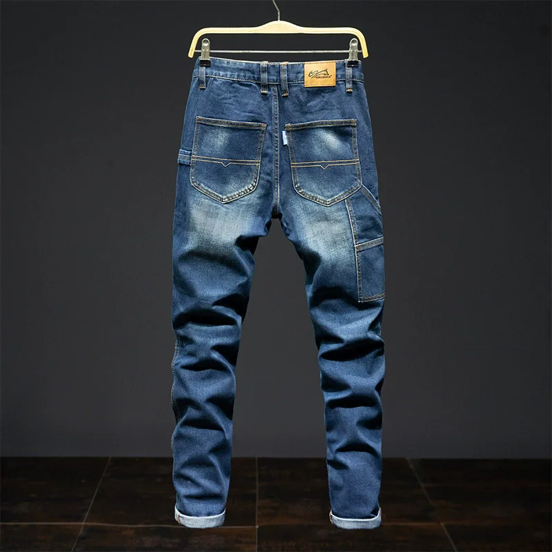 Модные джинсы, мужские мешковатые джинсовые брюки - Фотография_3