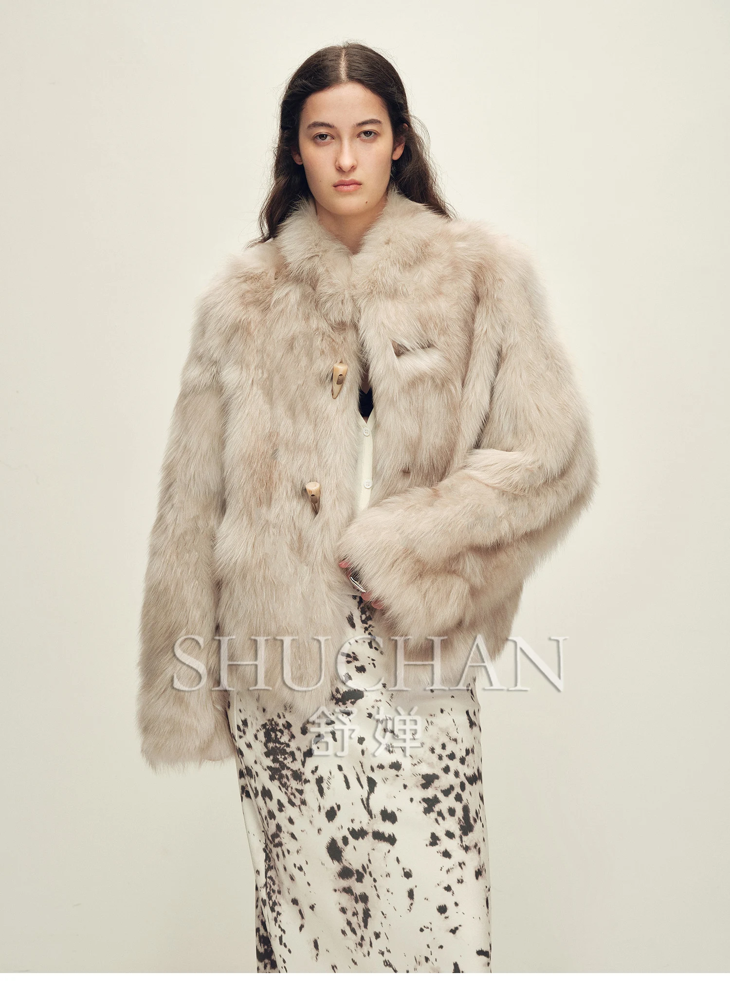 Sagafurs crown fox fur jacket женская - Фотография_5