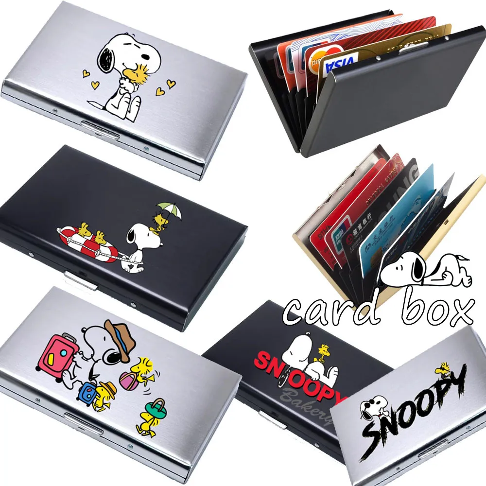 Противоугонный металлический держатель для карт snoopy