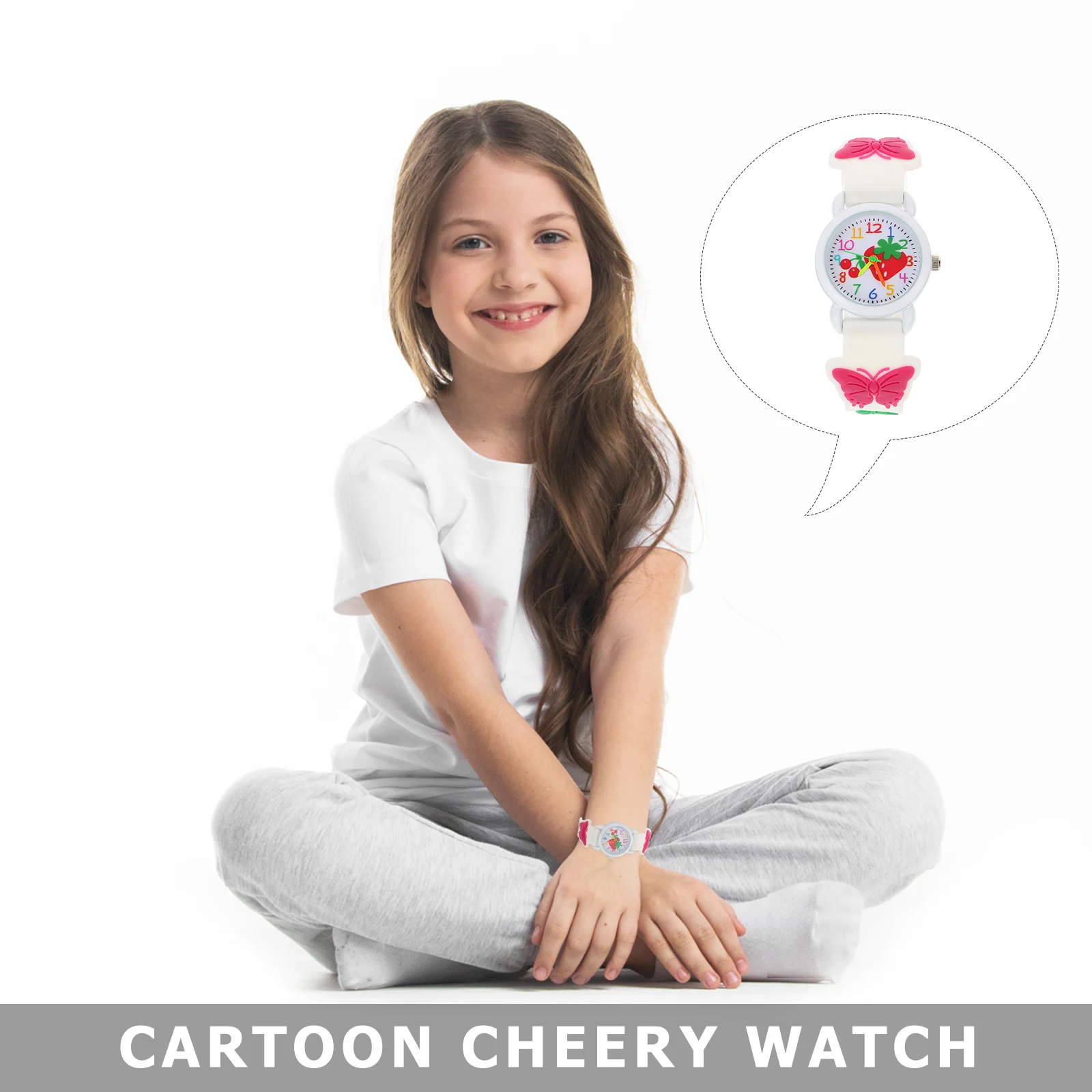 Часы мультяшные силиконовые наручные часы с регулируемым ремешком