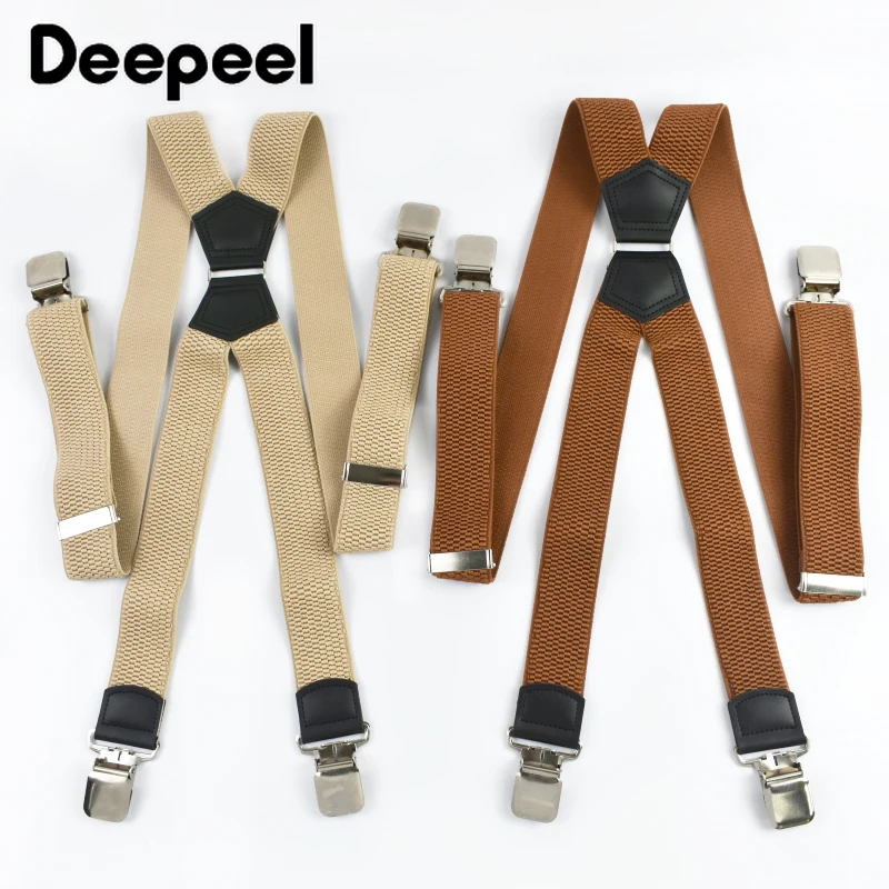 3,8*120 см, мужские подтяжки с 4 зажимами - Фотография_3