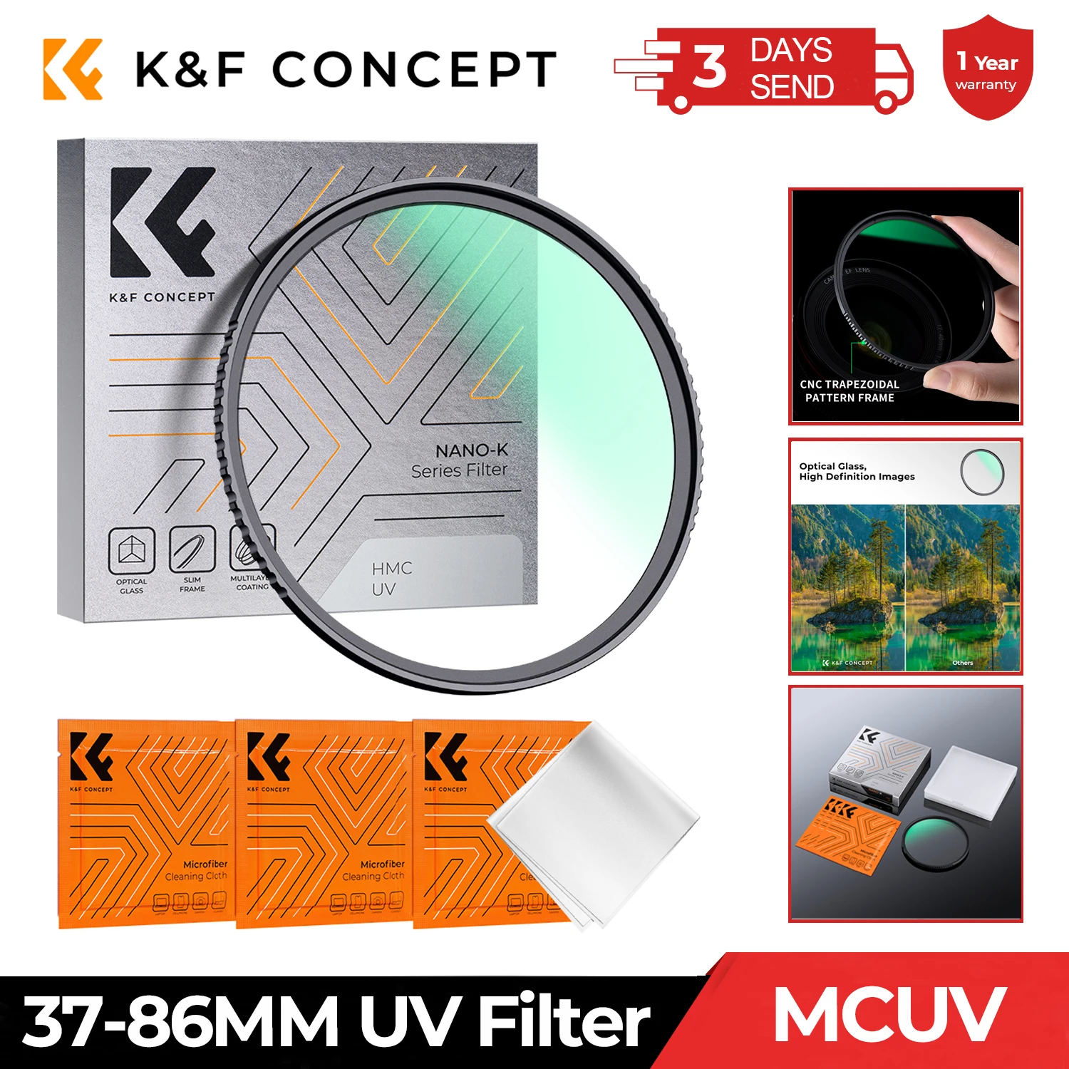 K&f concept 37-86 мм объектив