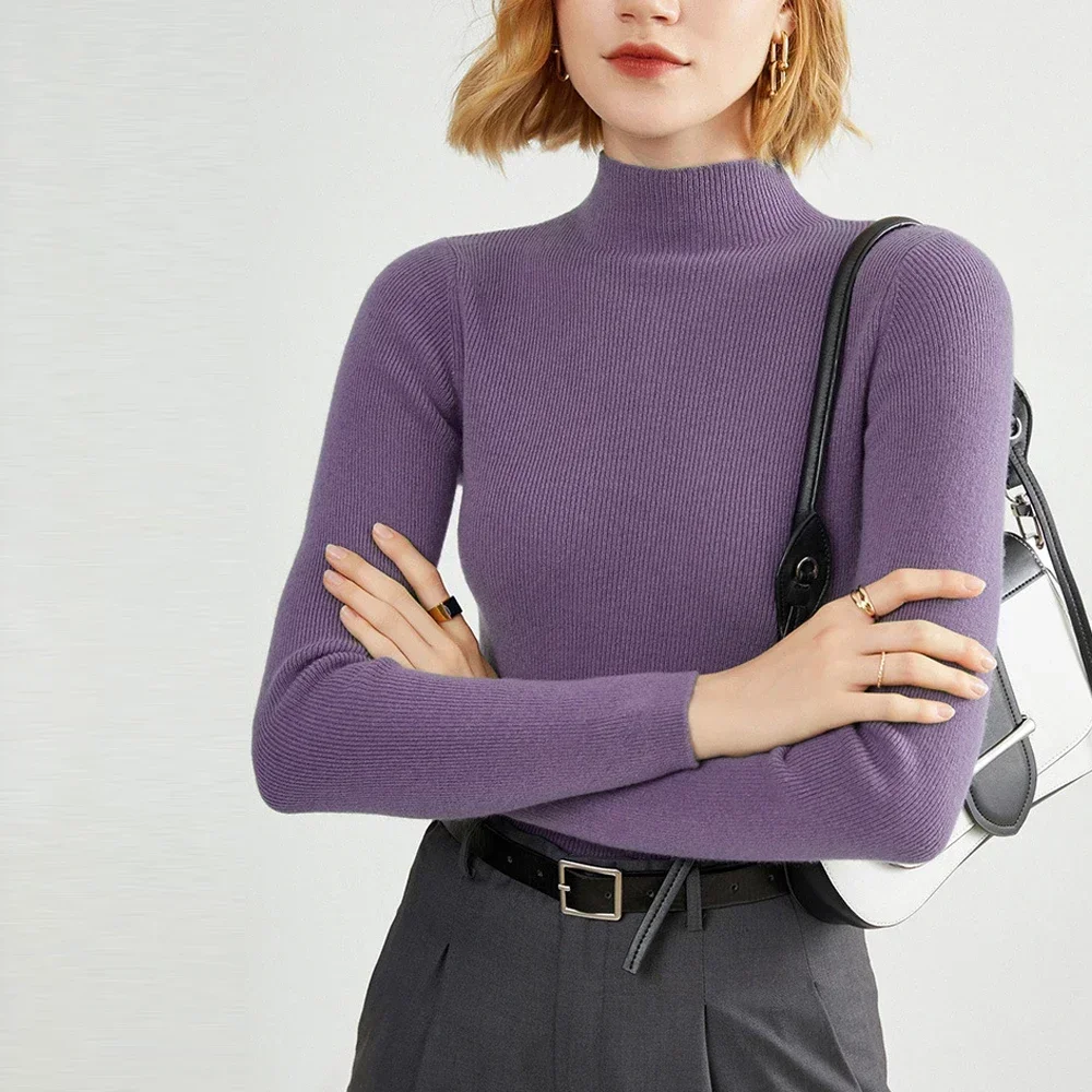 Вязаный свитер с длинными рукавами - Фотография_2