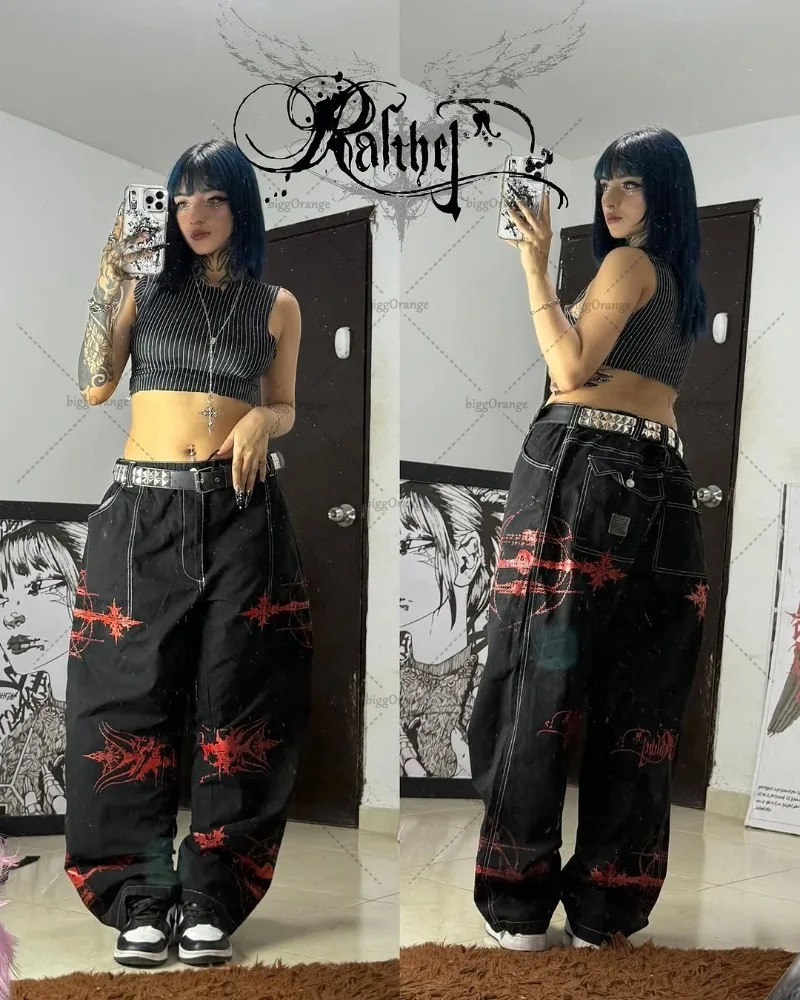 Harajuku y2k уличная одежда брюки - Фотография_4