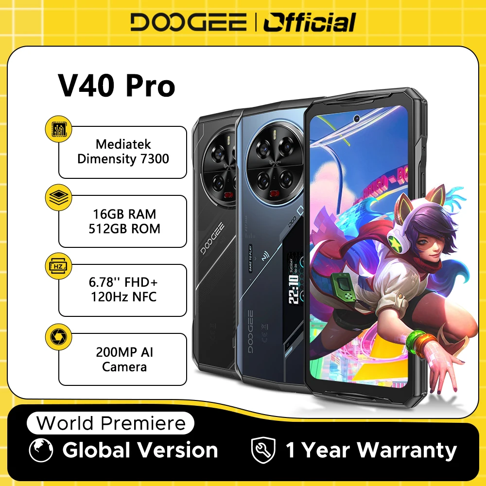 Мировая премьера doogee v40 pro 5g прочный телефон 6