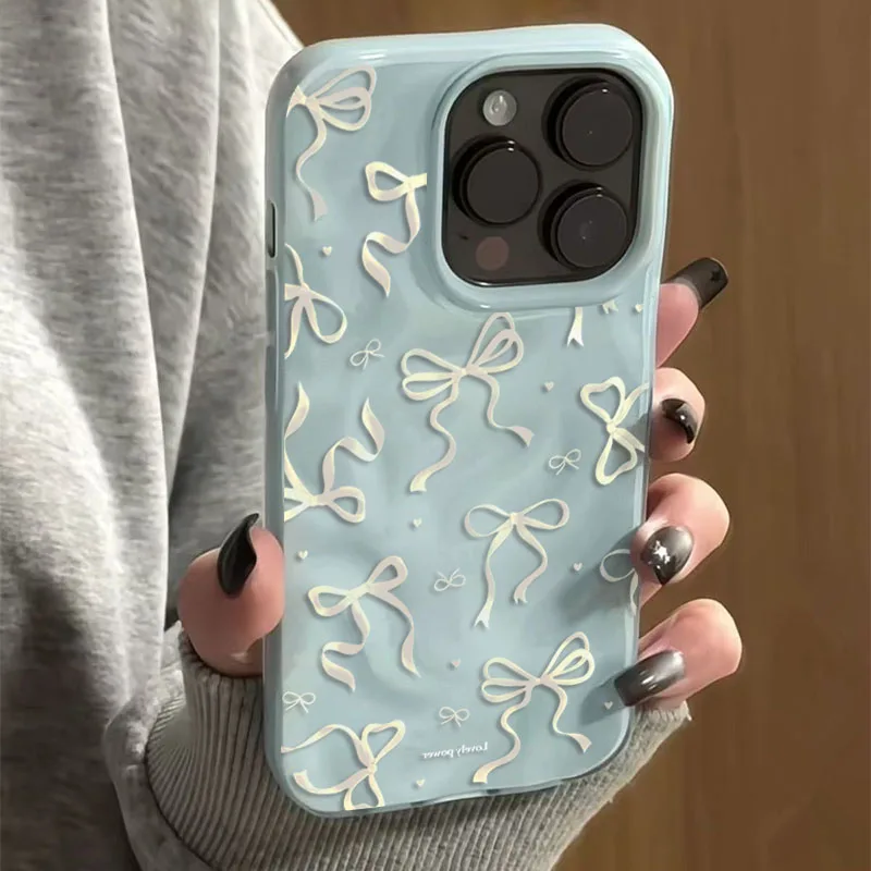 Модный чехол для телефона с принтом бабочки и банта для iphone 17 - Фотография_3