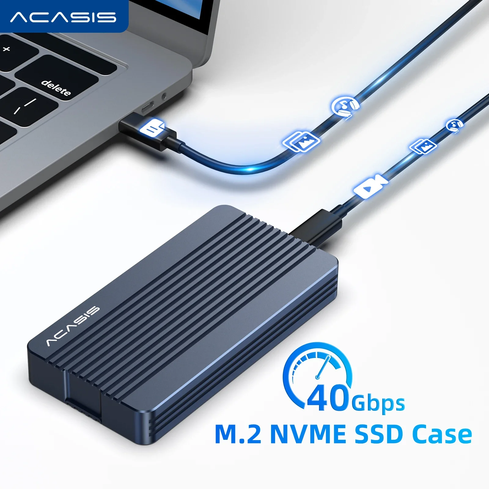 Чехол для ssd acasis thunderbolt 3 40 гбит/с корпус m
