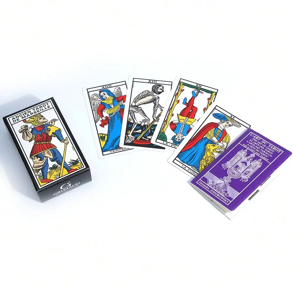 Français oracle ancien tarot de marseille с бумажным путеводителем - Фотография_5
