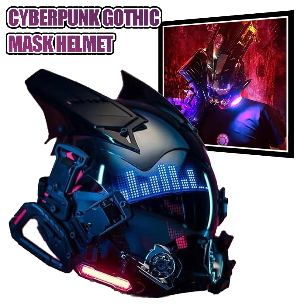 Cyberpunk gothic mask helmet techwear