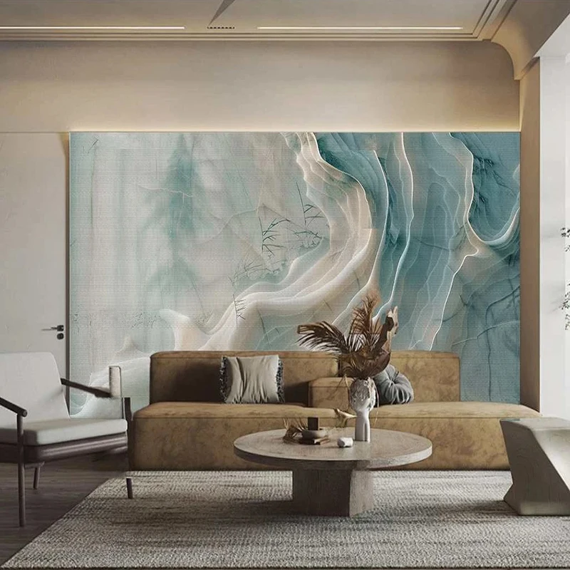 Абстрактная геометрическая настенная роспись на заказ - Фотография_4