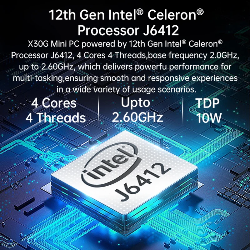 Безвентиляторный мини-пк 12-го поколения intel celeron j6412 ddr4 m - Фотография_2