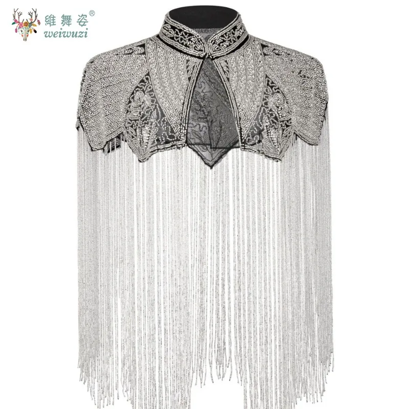 Индийская нежная шаль из бисера - Фотография_3