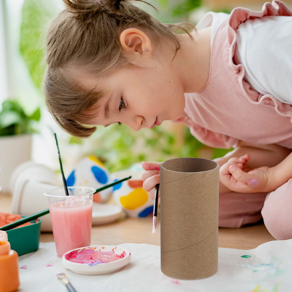 Коричневые картонные тубы diy рулоны - Фотография_2
