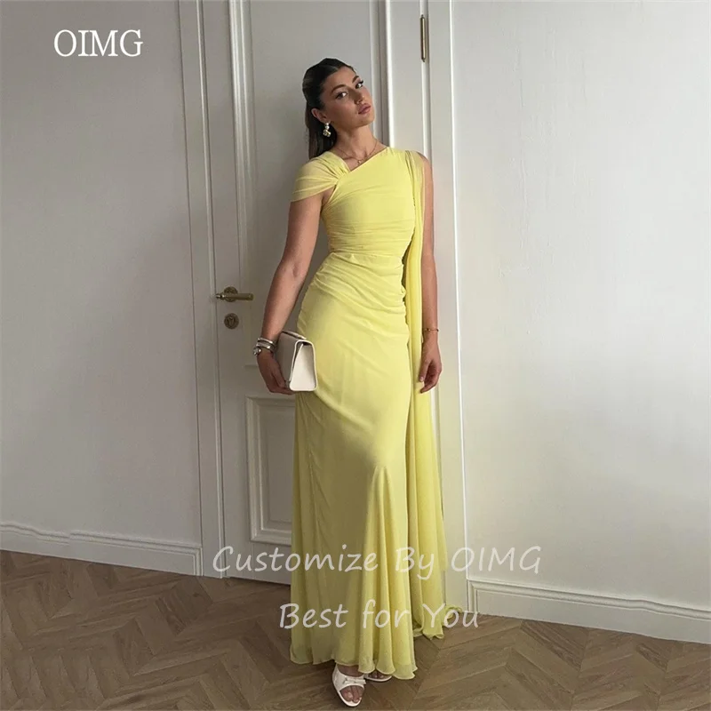 Oimg элегантное желтое платье трапециевидной - Фотография_4