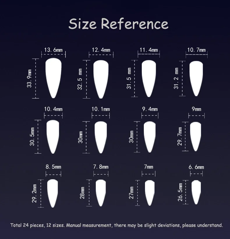 Набор из 24 ногтей с брызгами крови - Фотография_4