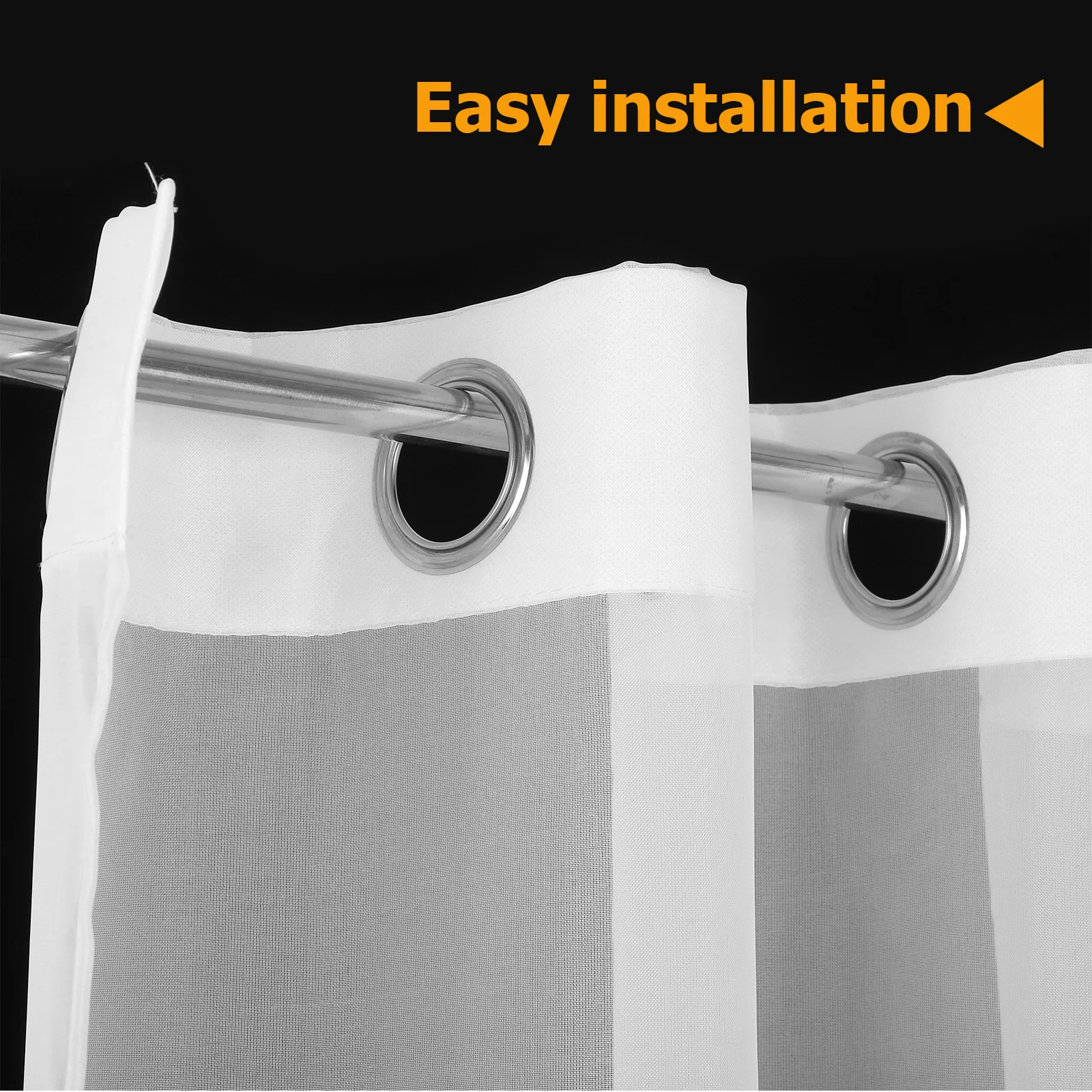 Полупрозрачные прозрачные шторы для окон - Фотография_4