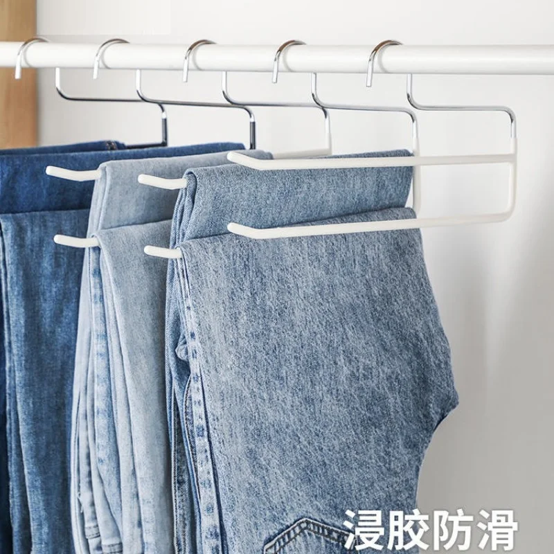 Толстая противоскользящая вешалка для брюк с пвх покрытием