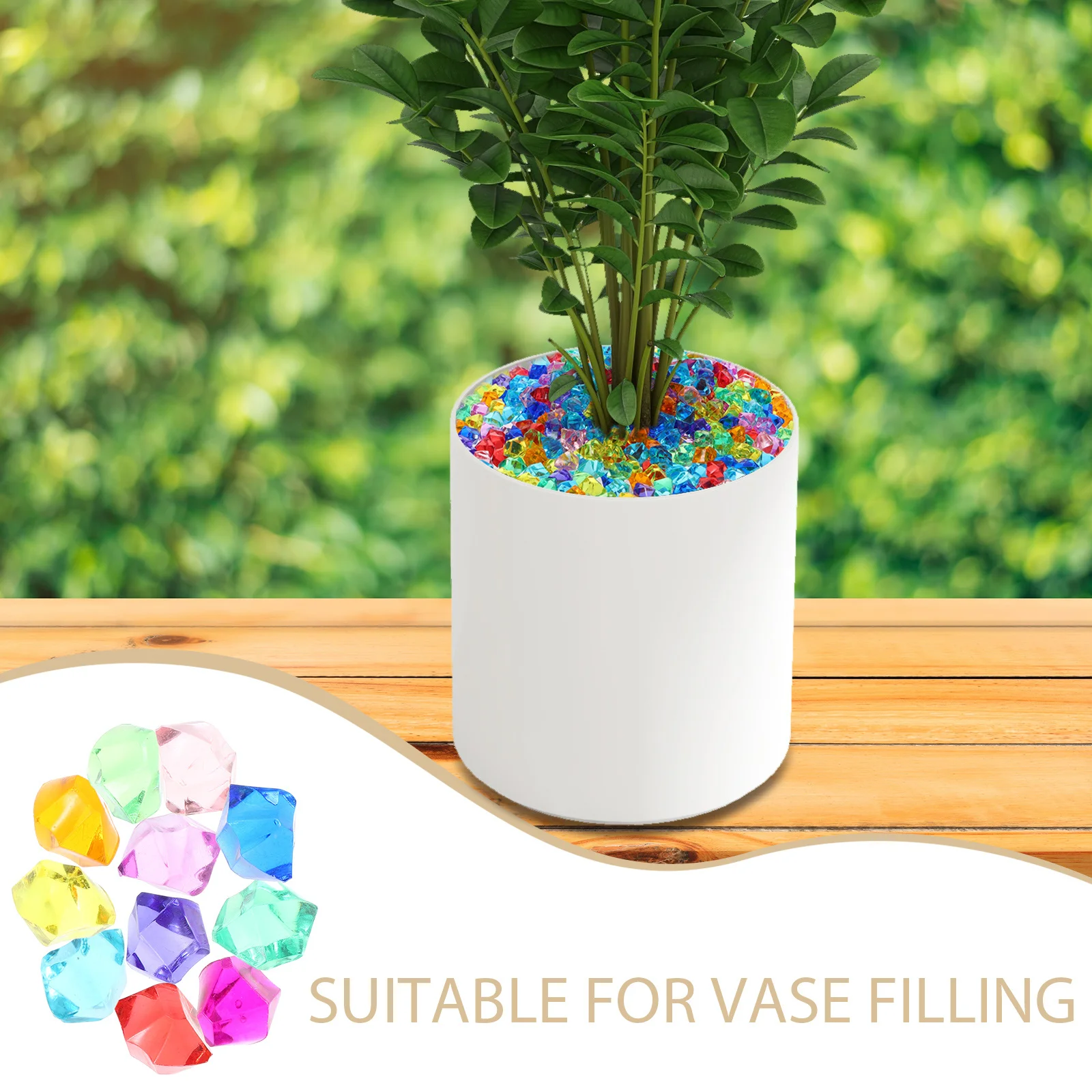 1 сумка наполнителя из хрустального камня