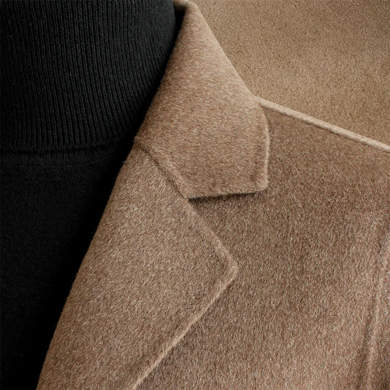 Осенне-зимнее двустороннее кашемировое пальто - Фотография_4