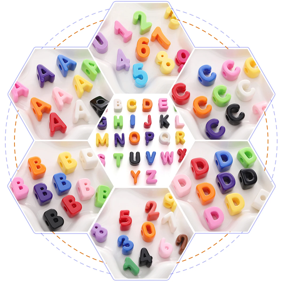 Акриловые бусины с буквами - Фотография_3