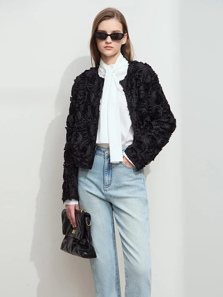 Amii минимализм короткая куртка женская осень 202 - Фотография_6