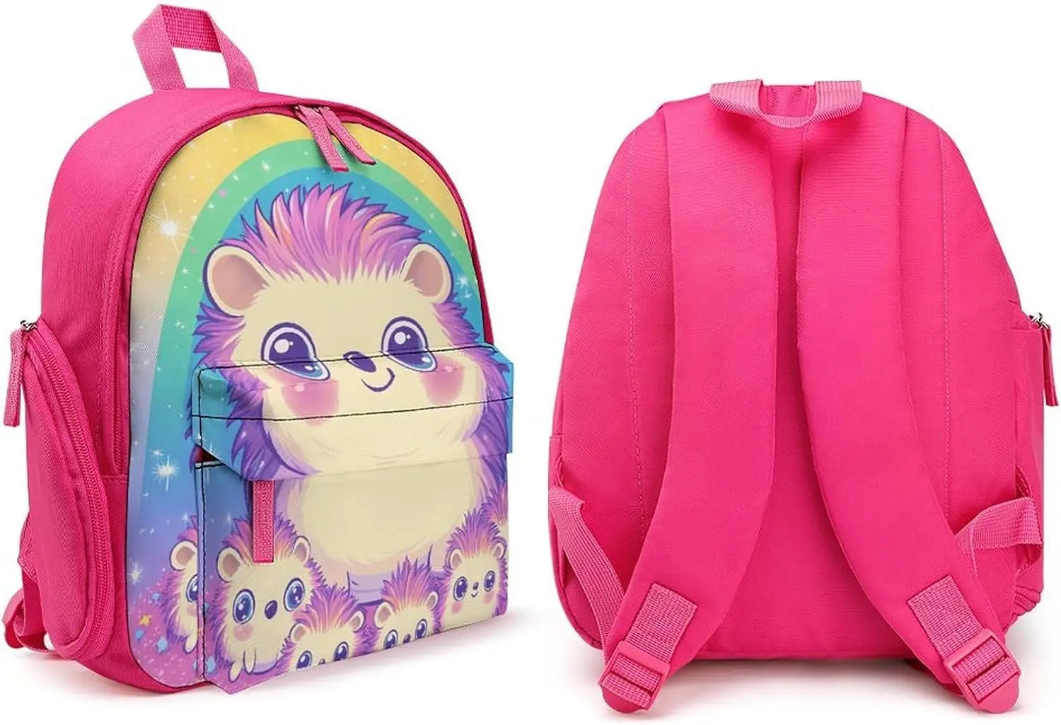 Милый ежик, дорожный рюкзак для ноутбука - Фотография_4