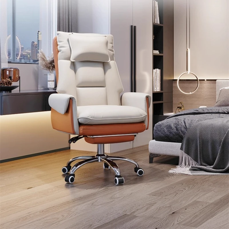 Подголовник, белый офисный стул - Фотография_2