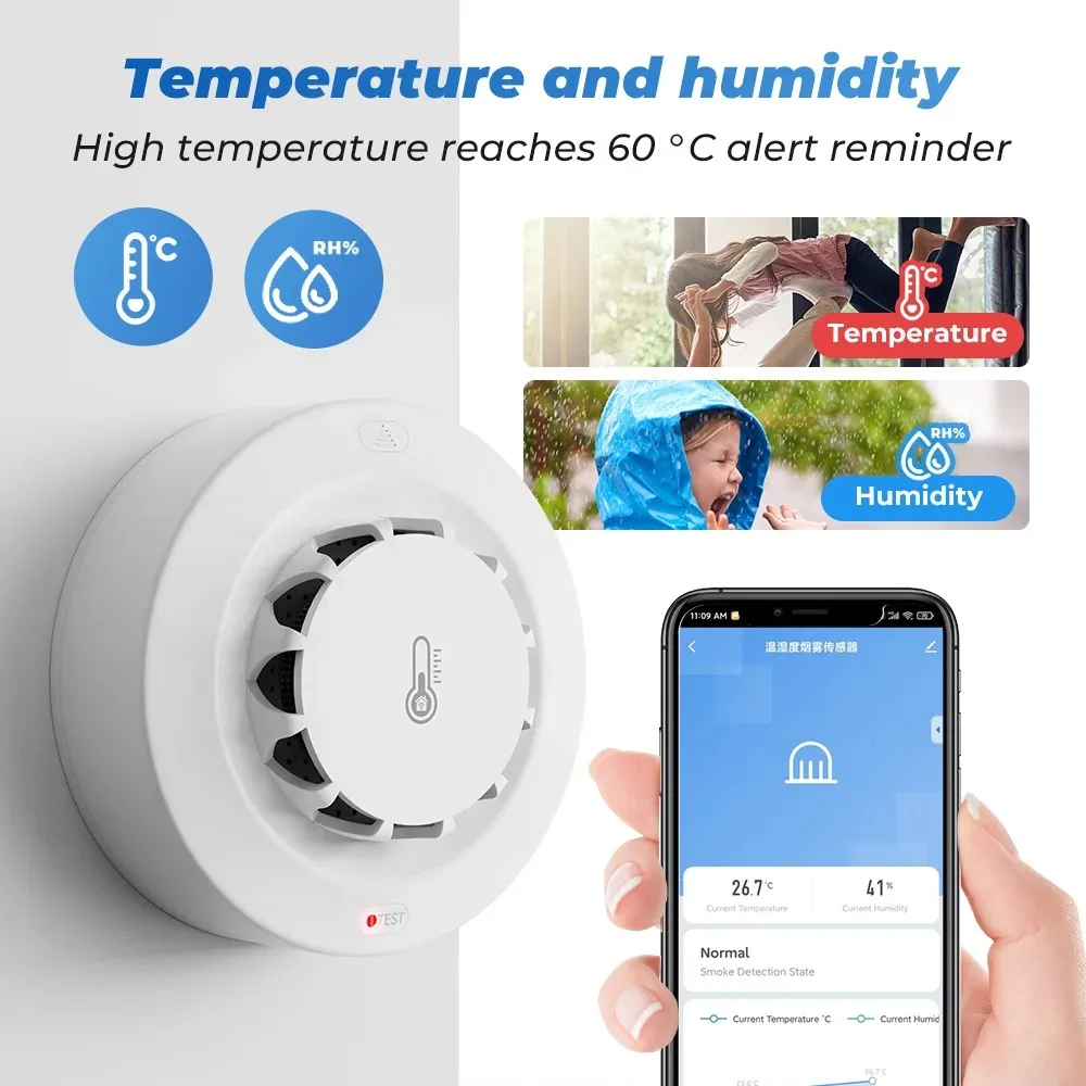 3 в 1 tuya zigbee детектор дыма - Фотография_4