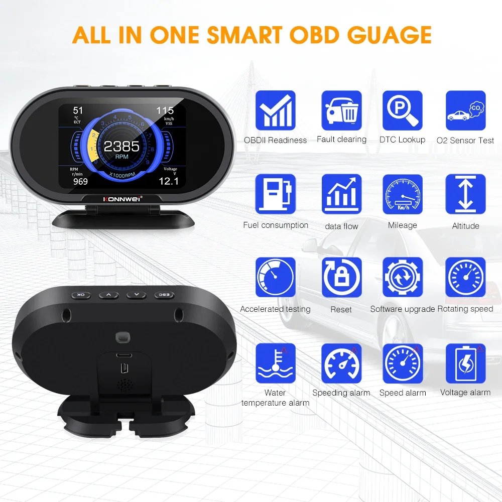 Встроенный компьютер kw206 obd2 - Фотография_6
