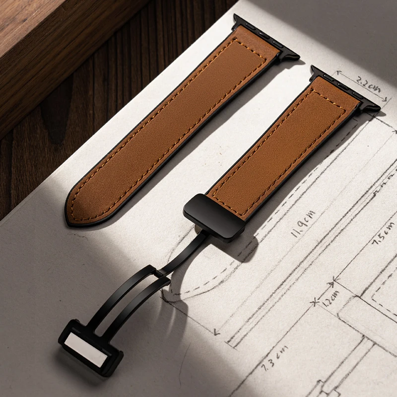 Кожаный ремешок для apple watch 10 ultra 9 - Фотография_5