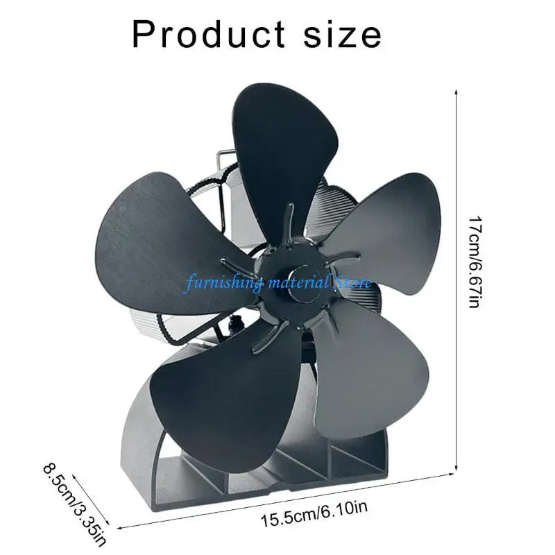 Y5gd вентилятор для дровяной печи с 5 лопастями и датчиком температуры - Фотография_6