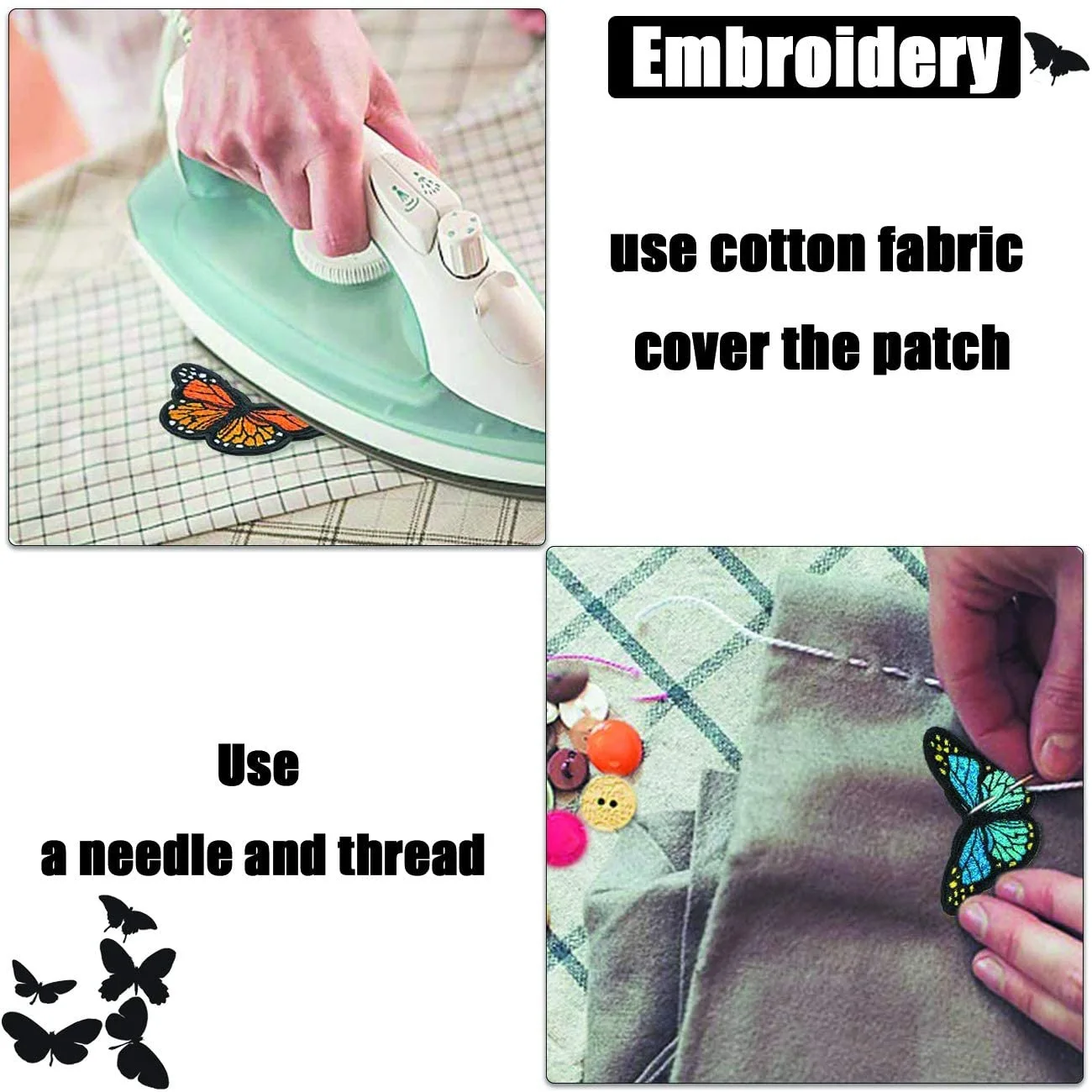 Железные нашивки с бабочками - Фотография_6