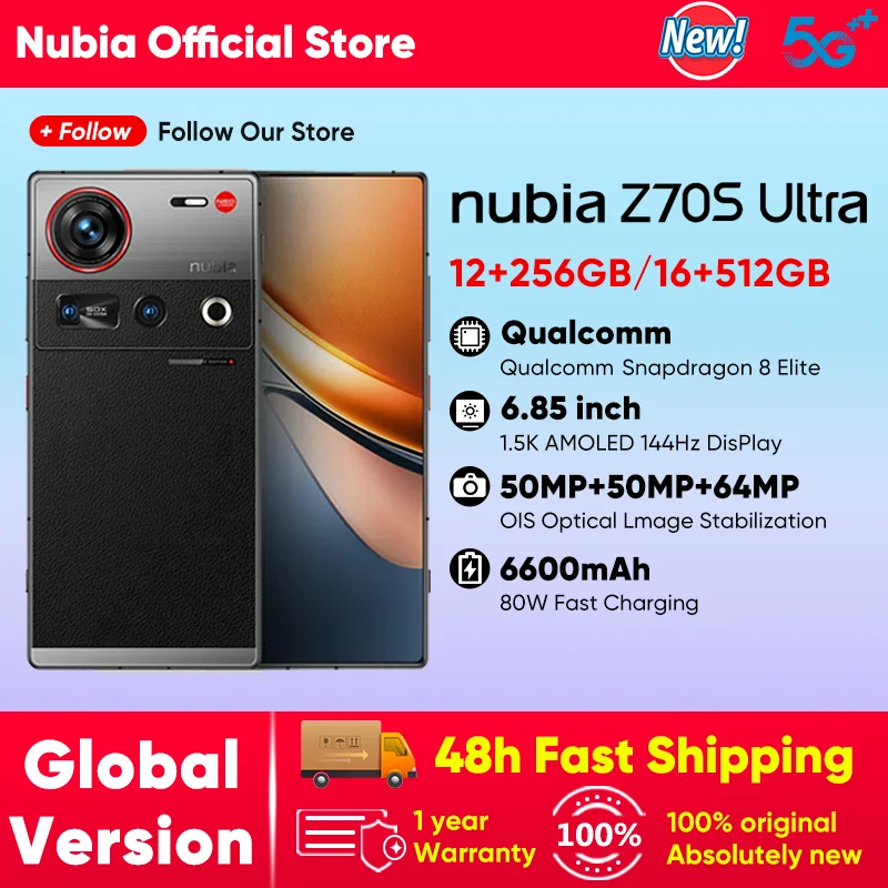 Nubia z70s ultra global version snapdragon 8 elite 6