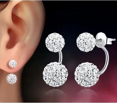Женские серьги-гвоздики из серебра