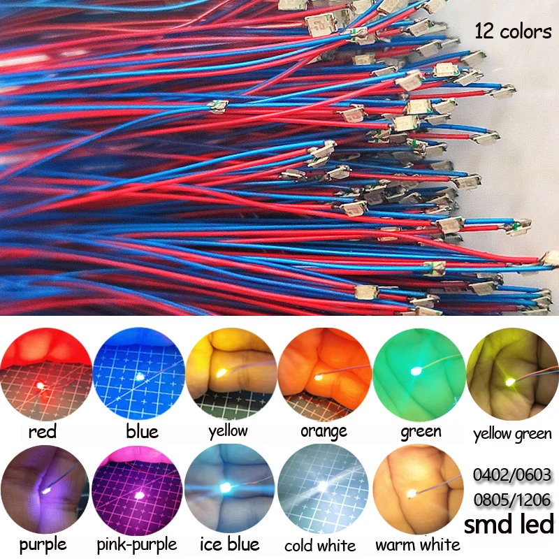 0402/0603/0805/1206 smd светодиодная