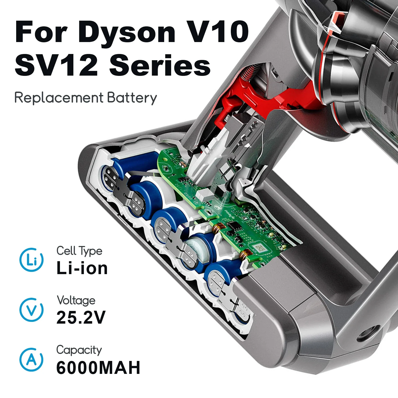 21,6 в аккумулятор для dyson v6 - Фотография_5