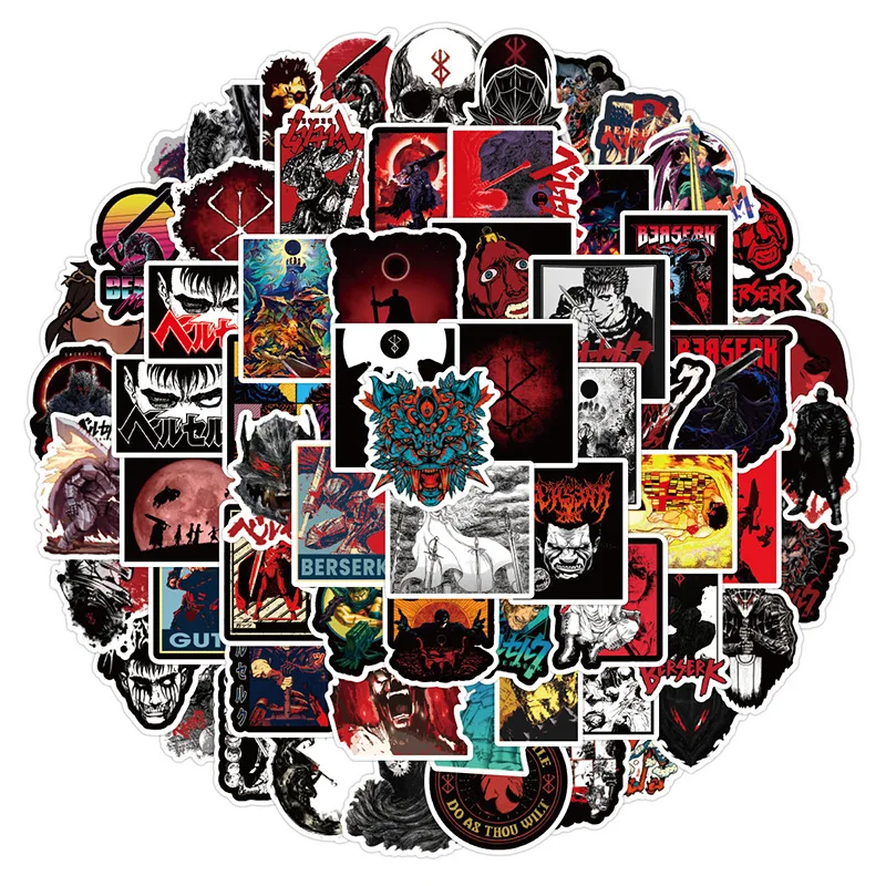 Наклейки в стиле аниме «берсерк»