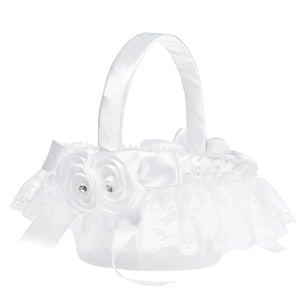 Элегантная кружевная корзина с цветами - Фотография_4