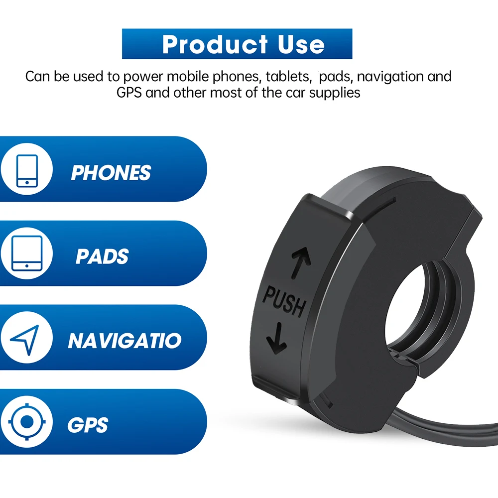Pd qc3.0 мотоциклетное быстрое зарядное устройство usb - Фотография_4