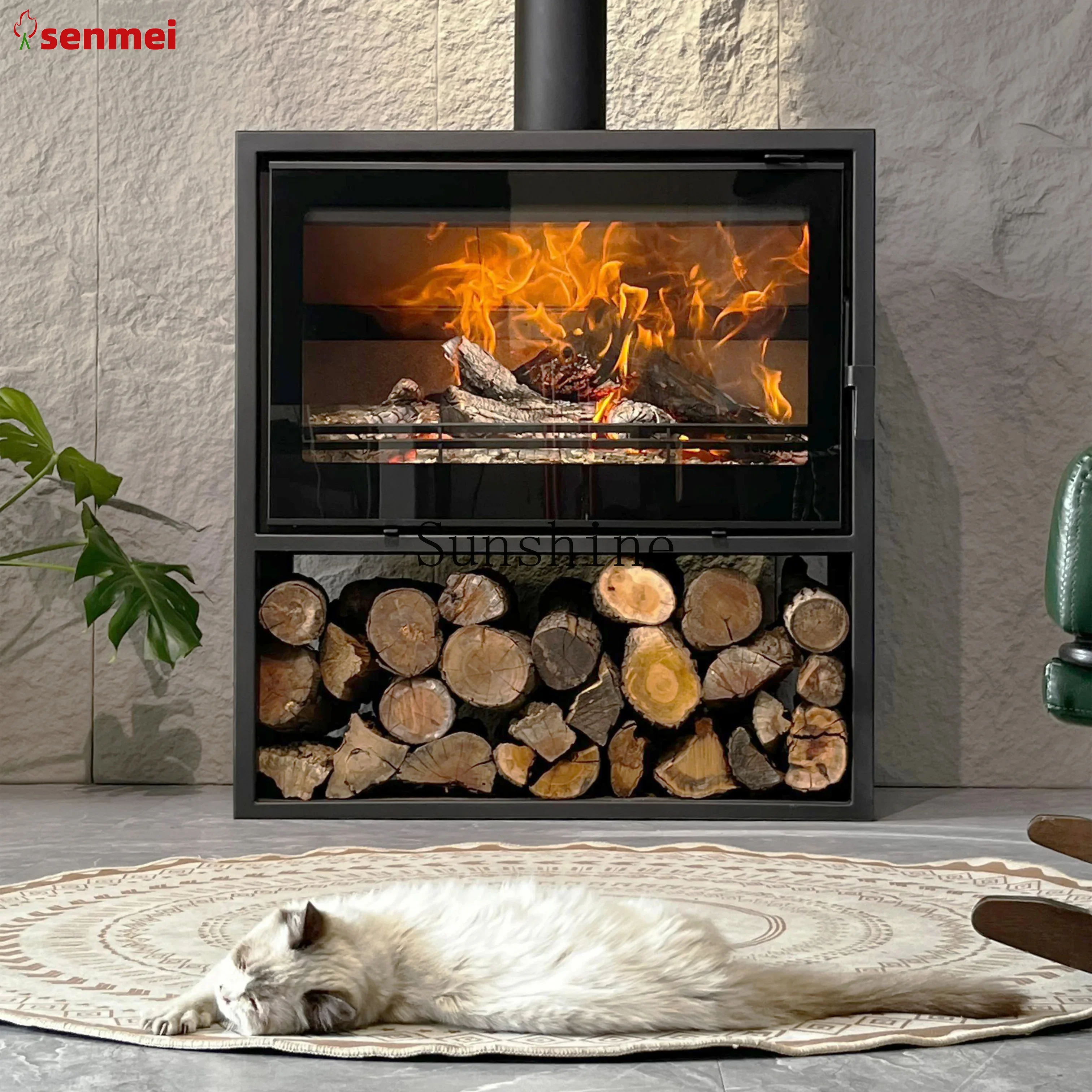 Европейский стальной пластинчатый деревянный огонь - Фотография_3