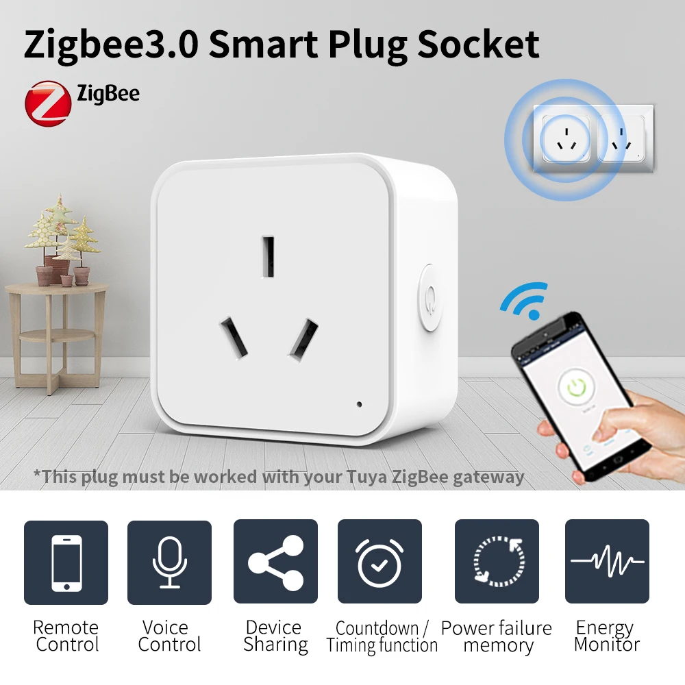 Умная розетка tuya zigbee - Фотография_2