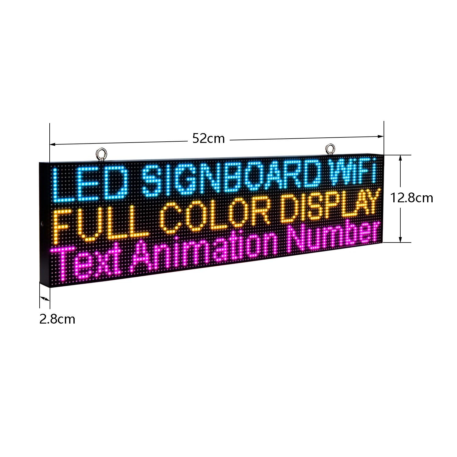 Leadleds p4 полноцветный rgb wifi программируемый светодиодный знак 12 в - Фотография_5