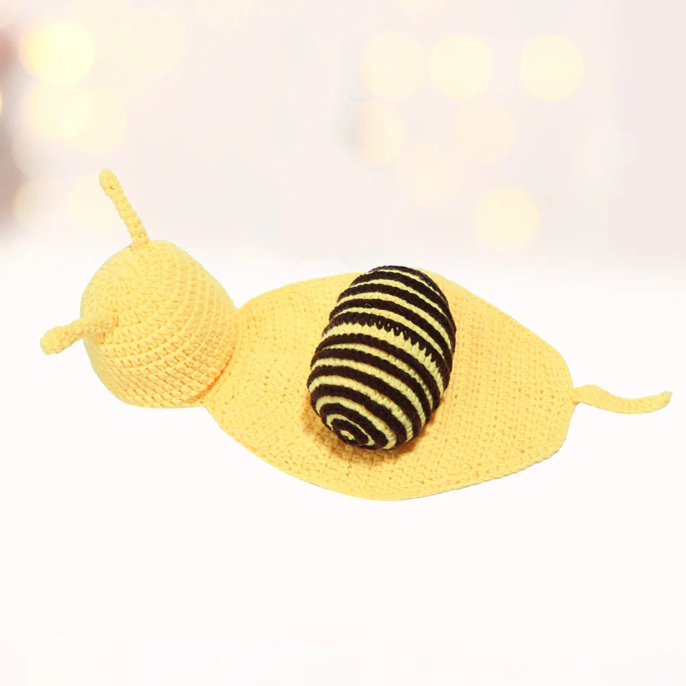 Комплект детской вязаной шапочки кофейного цвета - Фотография_5