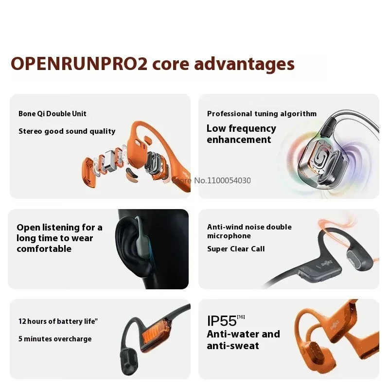 Оригинальные bluetooth-наушники shokz openrun pro 2 s820 - Фотография_2